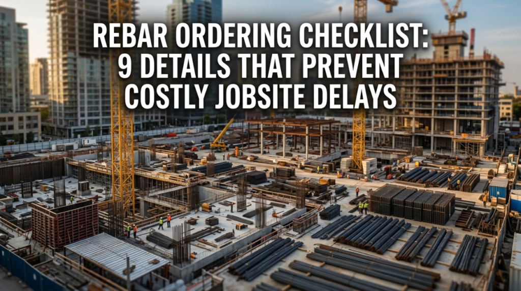 rebar ordering checklist